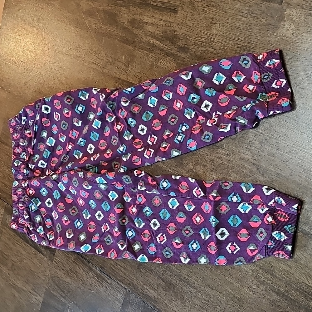3 for $20 👖GapKids Girls S (6-7yrs) Viscose Jogger Pants Maroon Geometric Print